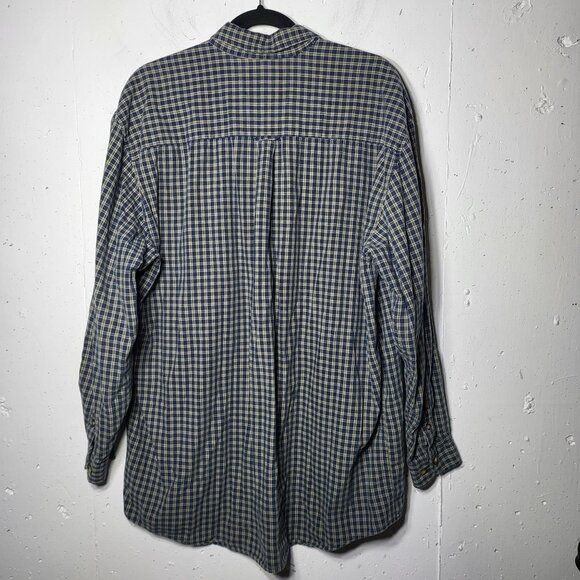 Vintage Aeropostale Mens The Big Shirt Plaid Long Sleeve Button Up Size Medium - Picture 2 of 9
